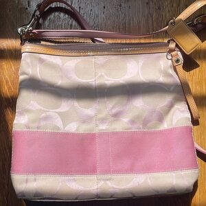 Pink Coach crossbody/shoulder purse